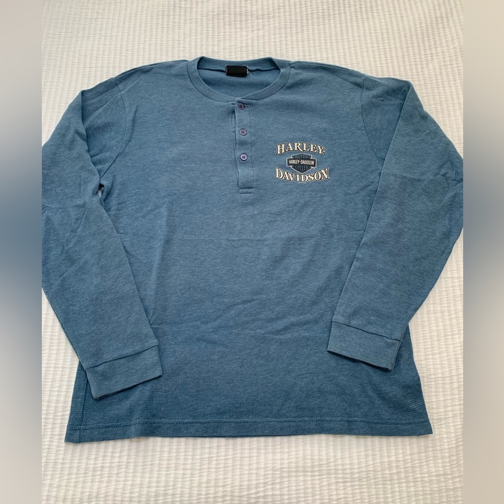 Harley Davidson waffle knit long sleeve